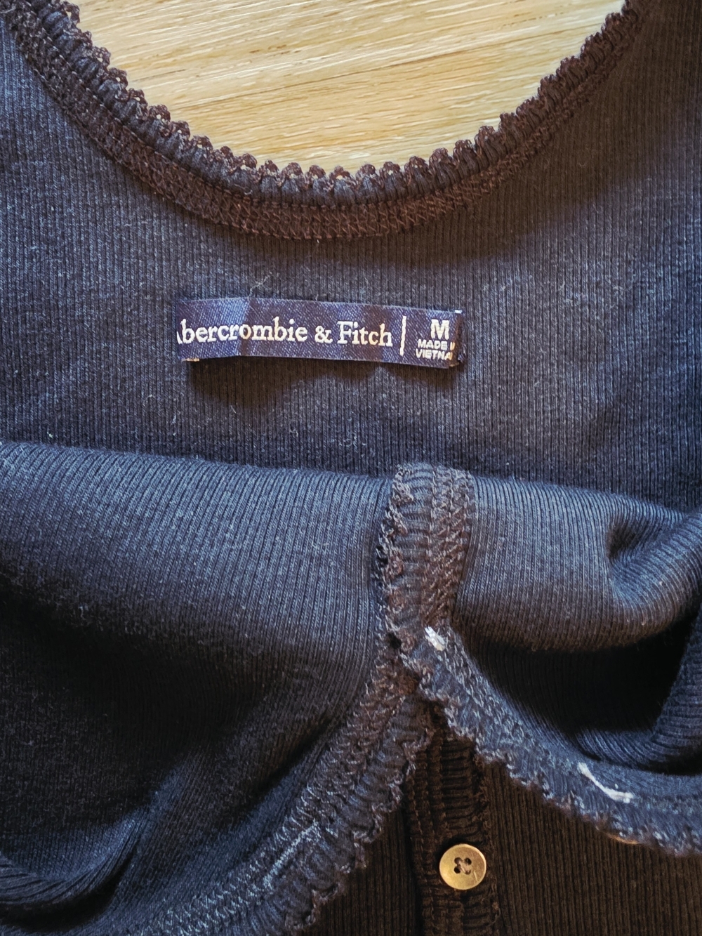 Abercrombie & Fitch Black Ribbed Henley Bodysuit - Picture 4 of 8